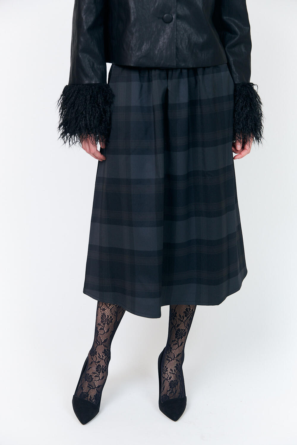 EllaLL midi nederdel - 14 Dark Grey